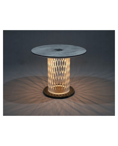 Les Jardins CADIX solar illuminated table Ø110 cm