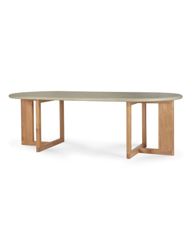 Table de Jardin TRESTLE béton/teck Ethnicraft