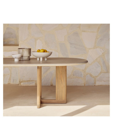 Table de Jardin TRESTLE béton/teck Ethnicraft