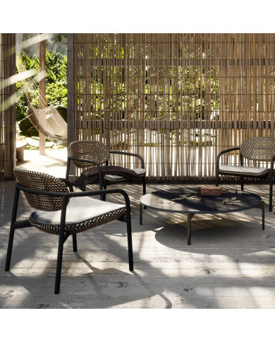 Fauteuil lounge ROII Tobacco Dedon
