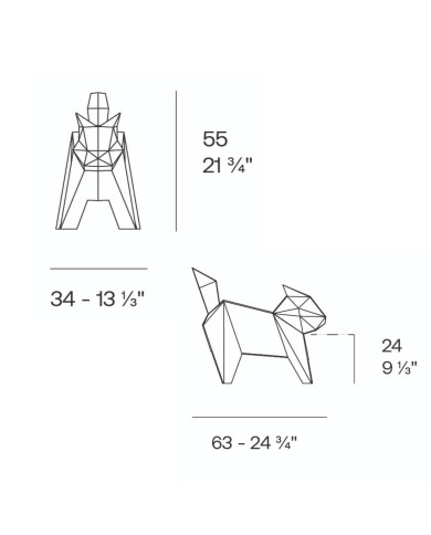 Sculpture ORIGAMI Koneko Vondom