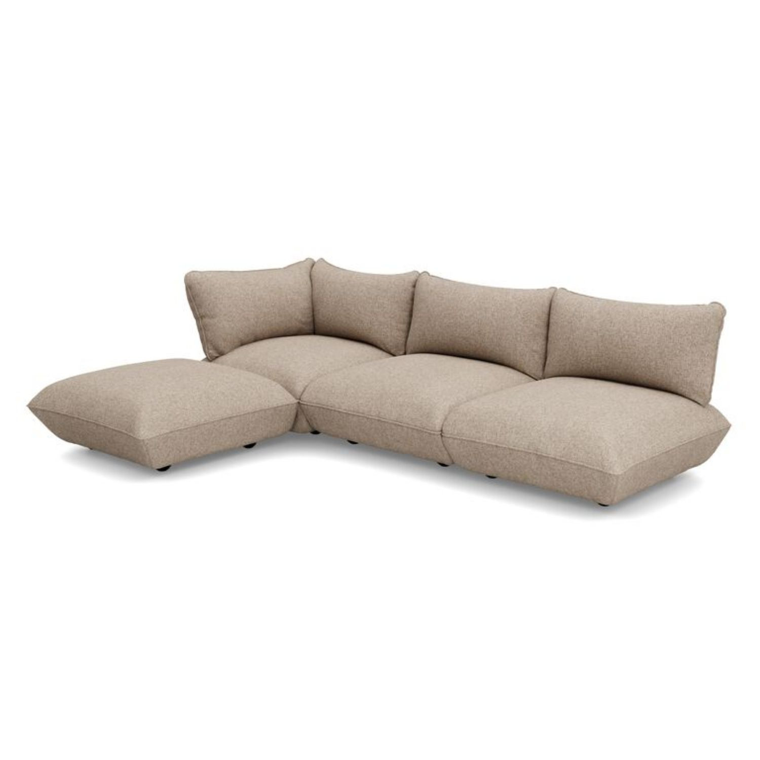 SUMO BOUCLE RECYCLED Light Brown Corner Sofa Fatboy