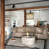 Salon d'angle SUMO BOUCLE RECYCLED Light Brown Fatboy