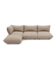 SUMO CORD RECYCLED Light Grey Melange Corner Sofa Fatboy