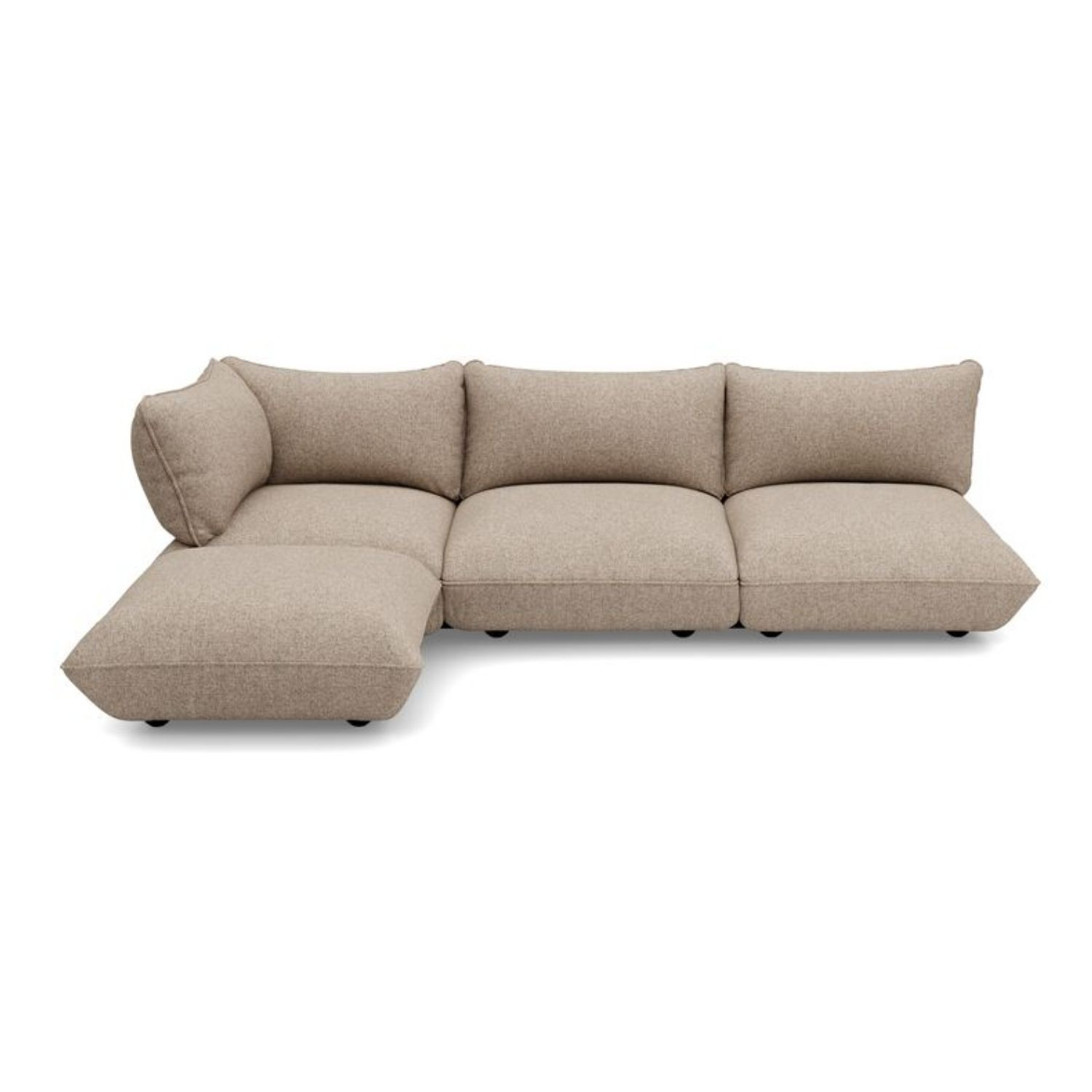 SUMO BOUCLE RECYCLED Light Brown Corner Sofa Fatboy