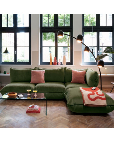 Large SUMO VELVET sofa Deep Green Fatboy