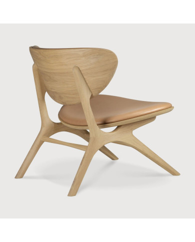 EYE armchair Oak and Sienna Leather Ethnicraft