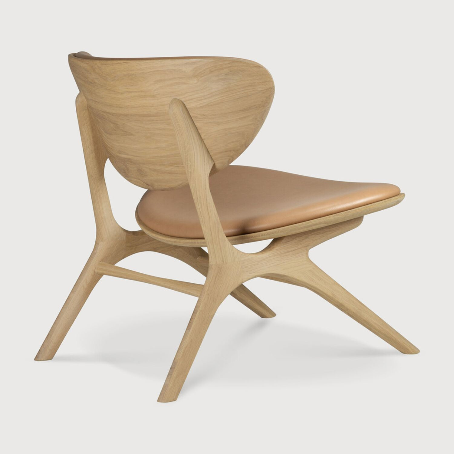EYE armchair Oak and Sienna Leather Ethnicraft