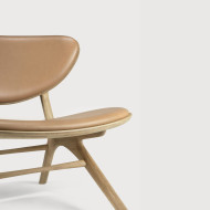EYE armchair Oak and Sienna Leather Ethnicraft
