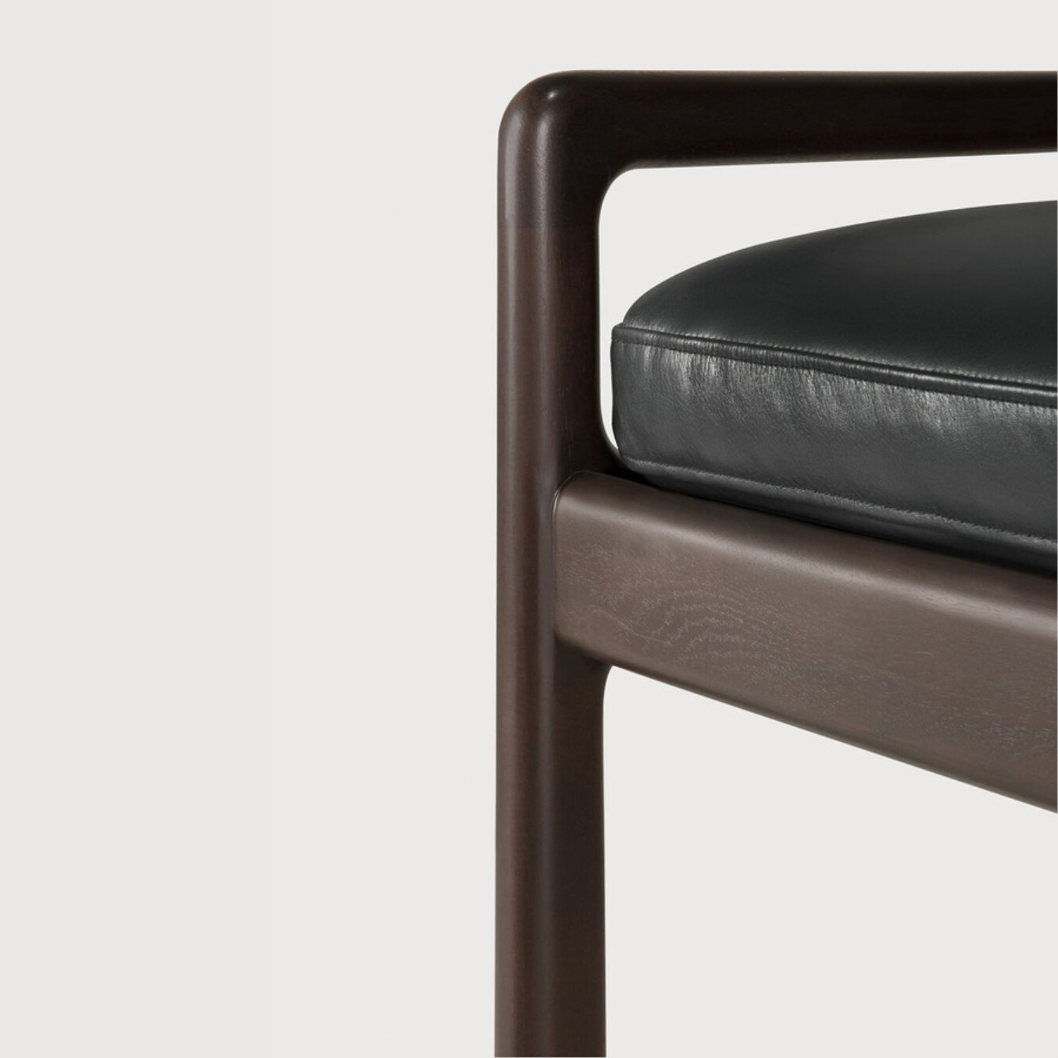 JACK bench Black leather Ethnicraft