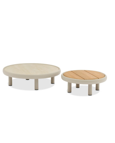 OASIS aluminium and teak garden lounge by Les Jardins du Sud