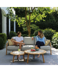 RIVIERA 2-seater teak garden sofa by Les Jardins du Sud