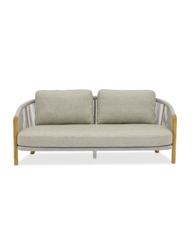RIVIERA 2-seater teak garden sofa by Les Jardins du Sud