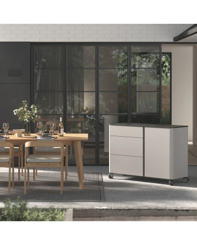 Meuble de rangement 1 porte, 3 tiroirs Tabu Outdoor