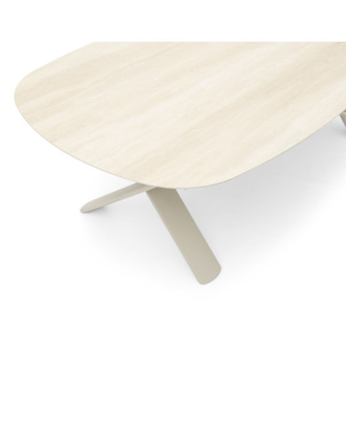 CANNES extendable oval ceramic table 250/310 cm by Les Jardins du Sud