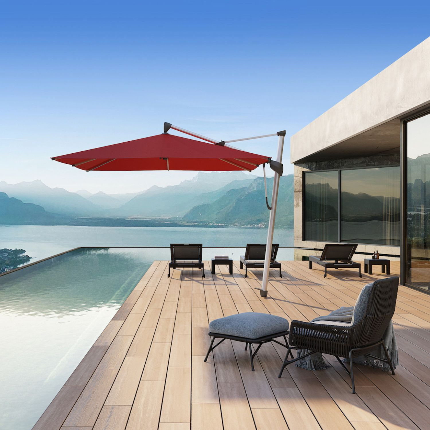 SOMBRANO S+ Glatz rectangular parasol