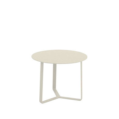 Table d'appoint beige Ø44 cm VERONE Les Jardins du Sud