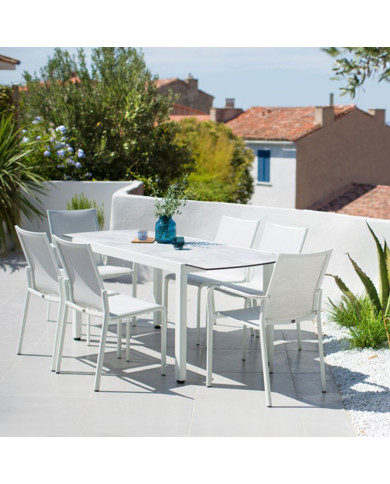 Table balcon extensible AMAKA blanche Les Jardins