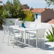 Table balcon extensible AMAKA blanche Les Jardins