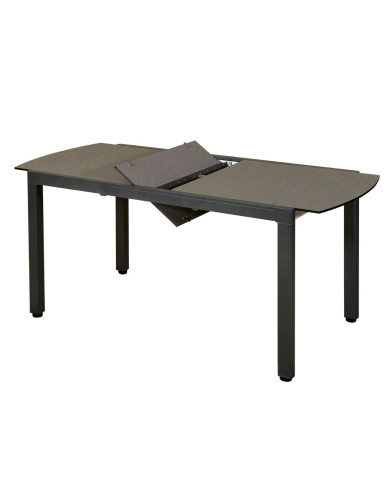 AMAKA grey extendable balcony table + 4 Les Jardins chairs