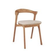 Table BOK Ethnicraft 162 cm + 4 chaises avec coussin