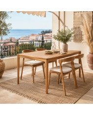 Table LEO Vincent Sheppard + 4 fauteuils LOOP fossil grey