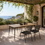 Table LEO Vincent Sheppard + 4 fauteuils LOOP fossil grey