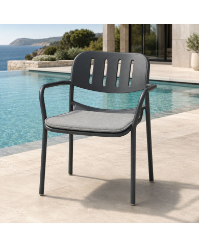 Fauteuil SUNNY anthracite Les Jardins du Sud