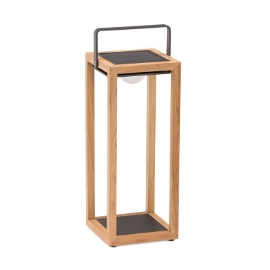 Lampe solaire SOLEA GM en teck Les Jardins du Sud