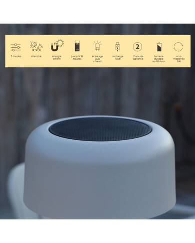 TERRA stone cone PM solar lamp Les Jardins du Sud