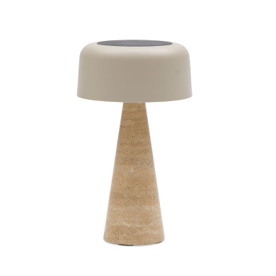 Lampe solaire TERRA cône pierre PM Les Jardins du Sud