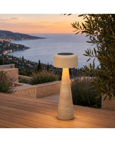 TERRA stone cone GM solar lamp Les Jardins du Sud