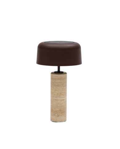 Lampe solaire TERRA cylindre pierre GM Les Jardins du Sud