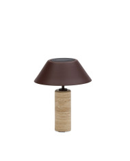 Lampe solaire TERRA cylindre pierre GM Les Jardins du Sud