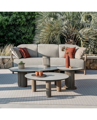 Table basse ronde Ø90cm CHESTER Les Jardins