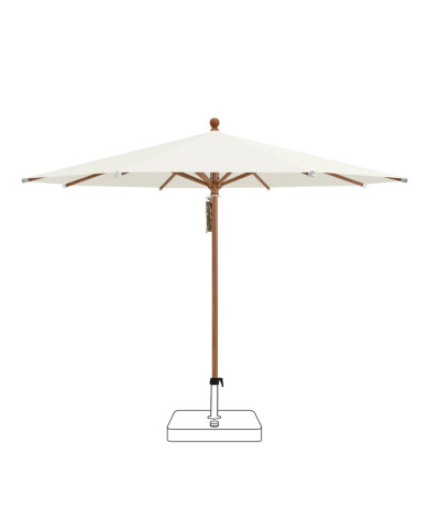 Parasol rond PIAZZA® Ø300 cm Off White Glatz