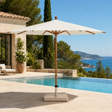 PIAZZA® Off White round parasol Ø250 cm Glatz