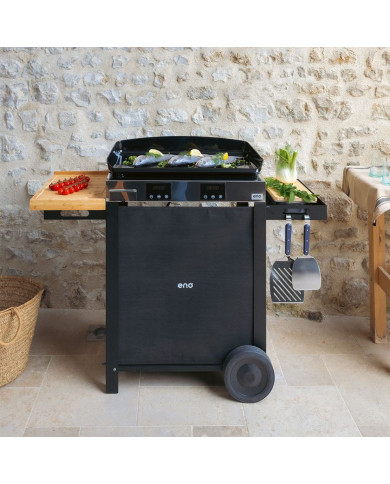 Combo plancha électrique INITIAL 65 inox sur chariot ENO