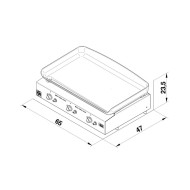 INITIAL 65 stainless steel gas plancha ENO
