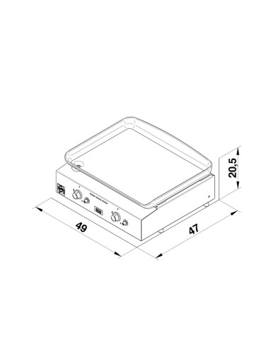 Plancha gaz INITIAL 50 inox ENO